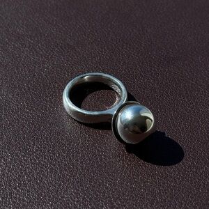 Georg Jensen Sterling Silver Sphere Ring # 473A